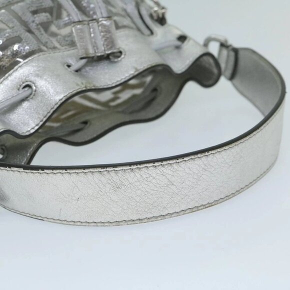 FENDI Zucca Canvas Montrezor Shoulder Bag Silver - Picture 7 of 16